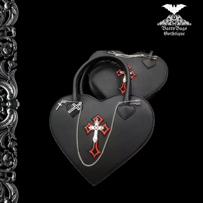 Rebel Rosary Heart Purse