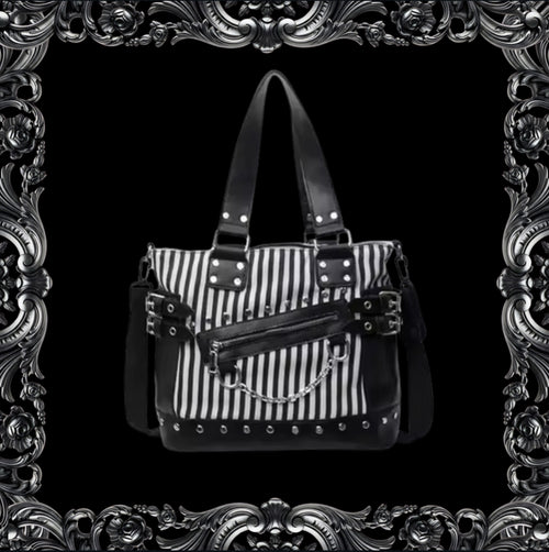 Anarchy Pinstripe Satchel