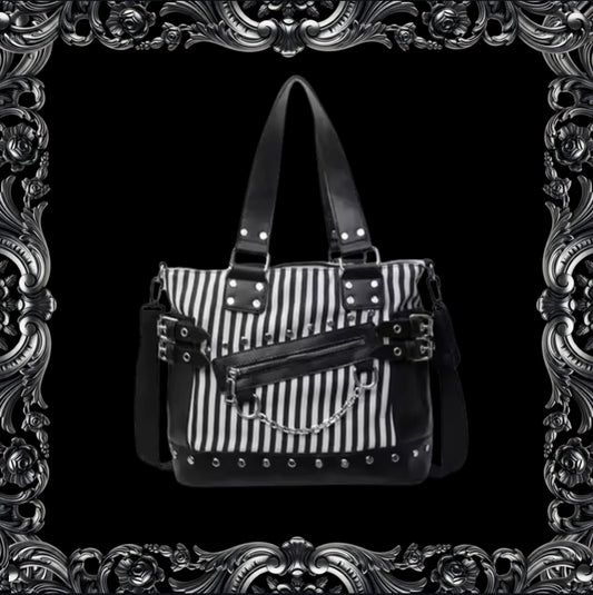 Anarchy Pinstripe Satchel